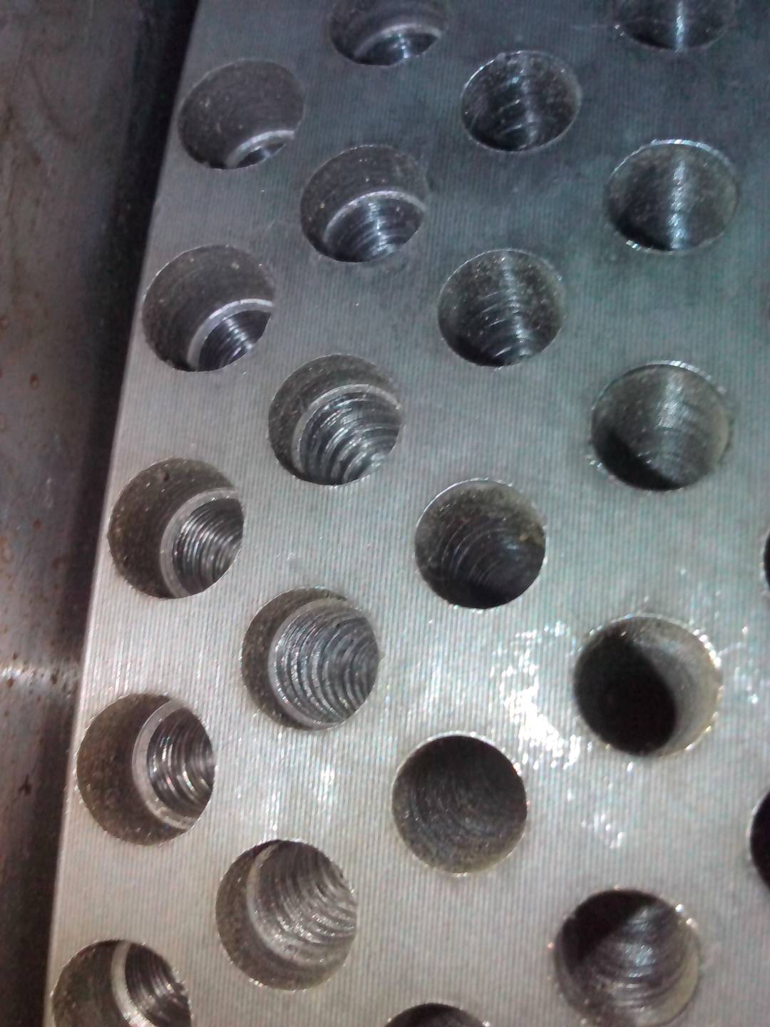 unacceptably poor quality drillings in the die