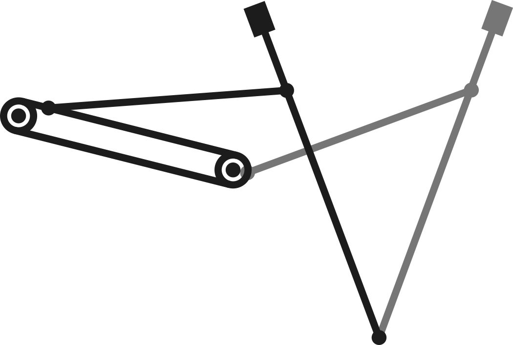 diagram of oscillating device for grain distribution on the belt