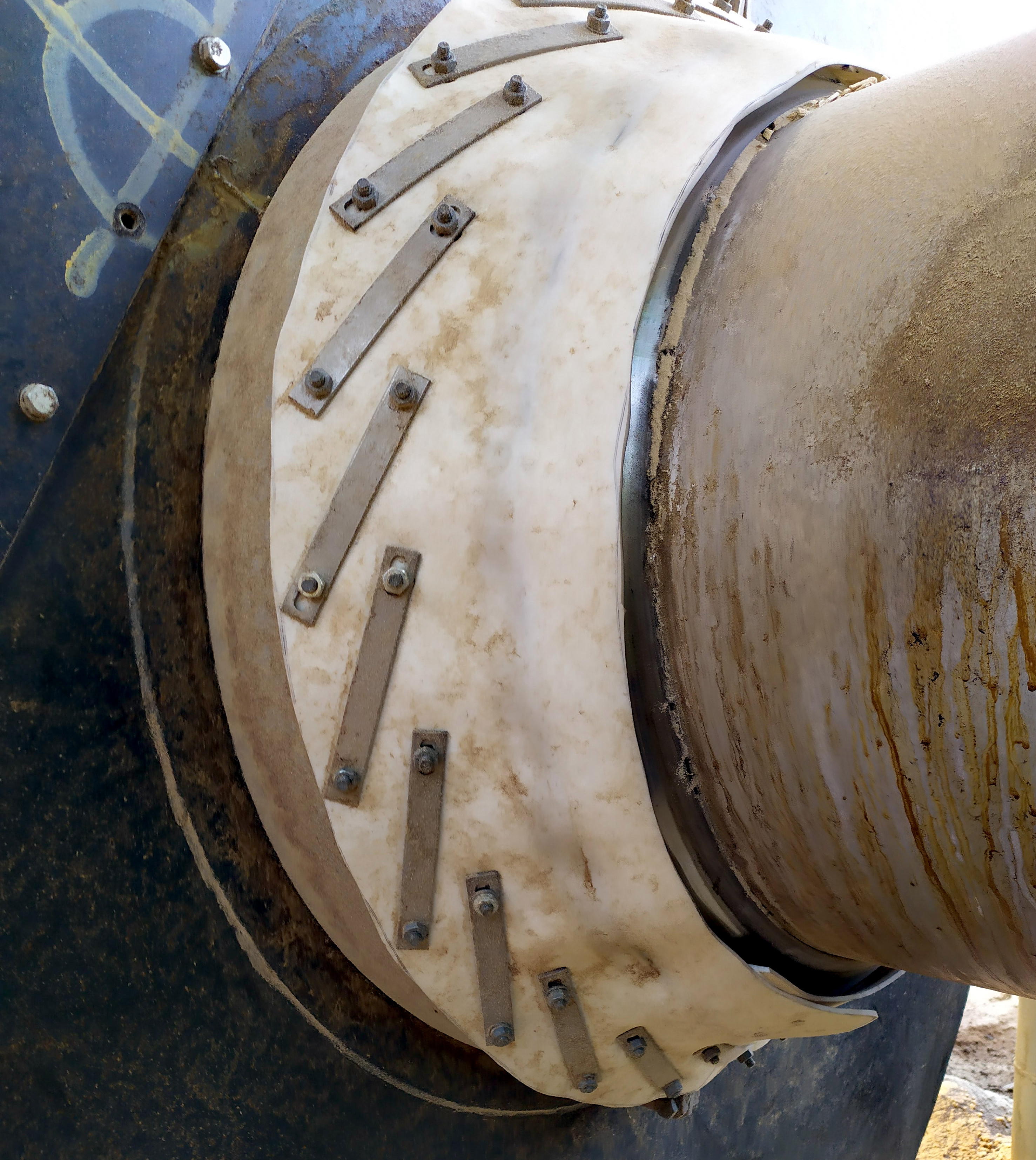 Dry contact seal for the drum dryer