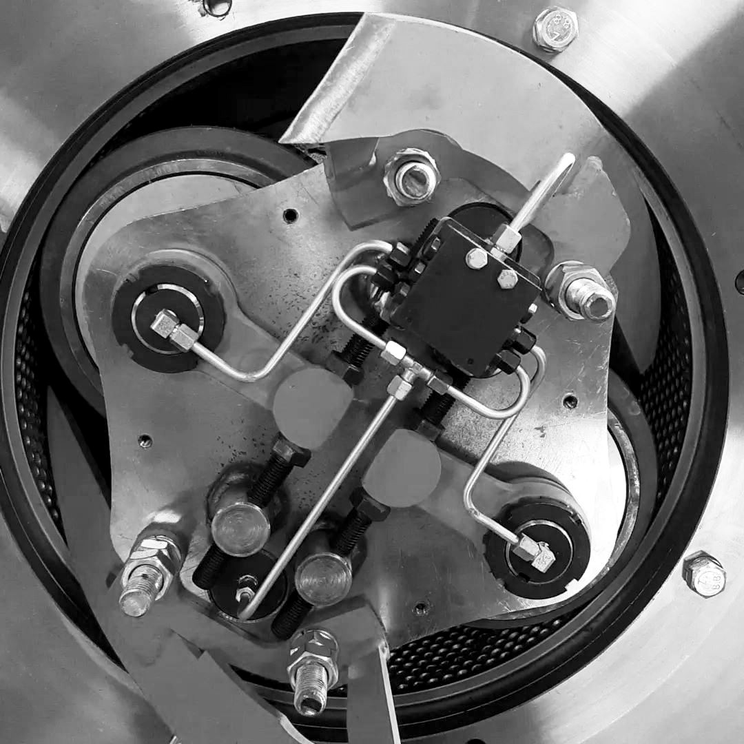 photo of the pellet mill pressing unit